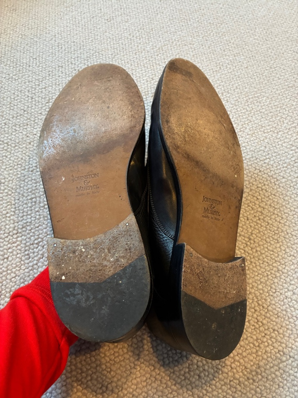 Johnston & Murphy Men’s Black Leather Tassel Loafers, Size 10.5 Wide - Picture 4 of 5